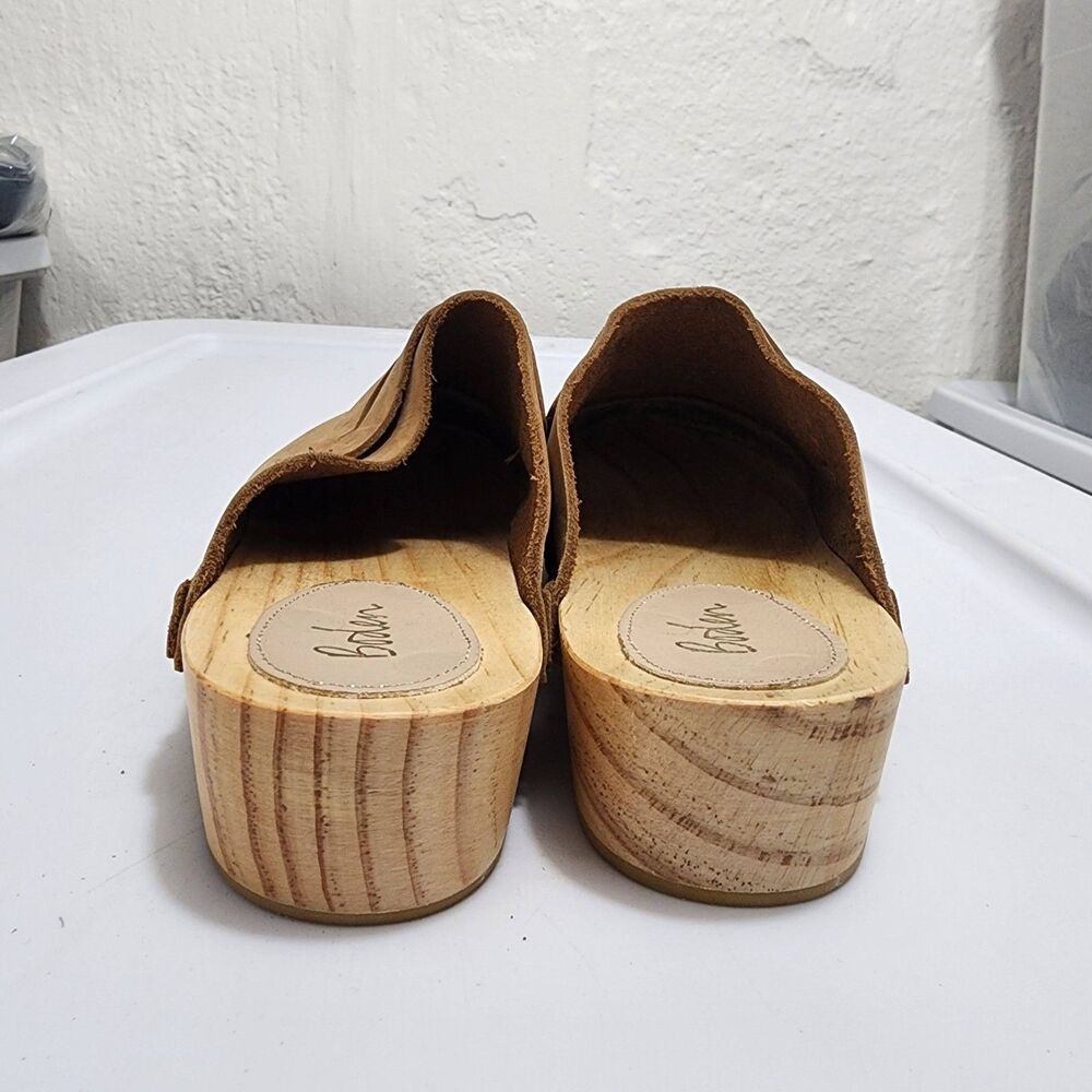 Boden Suede Penny Loafer Clogs Wooden Platform Studded Mules Womens Size 38 - Picture 10 of 11